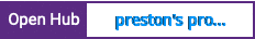 Open Hub project report for preston's projectx