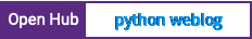 Open Hub project report for python weblog