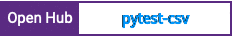 Open Hub project report for pytest-csv