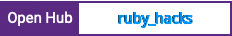 Open Hub project report for ruby_hacks