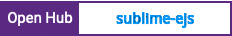 Open Hub project report for sublime-ejs