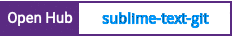 Open Hub project report for sublime-text-git
