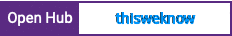Open Hub project report for thisweknow