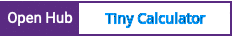 Open Hub project report for Tiny Calculator