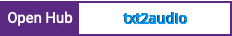 Open Hub project report for txt2audio