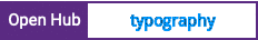 Open Hub project report for typography