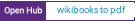 Open Hub project report for wikibooks to pdf