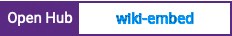 Open Hub project report for wiki-embed
