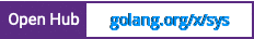 Open Hub project report for golang.org/x/sys